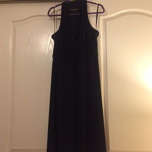 Jones Wear Black Halter Style Black Cocktail Dress